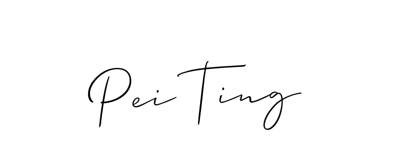 How to make Pei Ting name signature. Use Allison_Script style for creating short signs online. This is the latest handwritten sign. Pei Ting signature style 2 images and pictures png