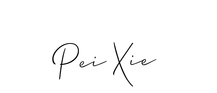 How to make Pei Xie name signature. Use Allison_Script style for creating short signs online. This is the latest handwritten sign. Pei Xie signature style 2 images and pictures png