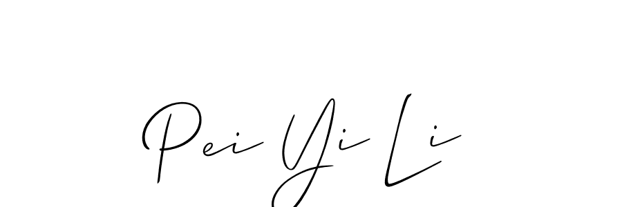 Design your own signature with our free online signature maker. With this signature software, you can create a handwritten (Allison_Script) signature for name Pei Yi Li. Pei Yi Li signature style 2 images and pictures png