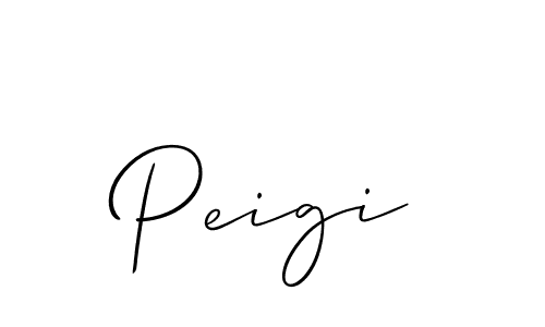 How to make Peigi name signature. Use Allison_Script style for creating short signs online. This is the latest handwritten sign. Peigi signature style 2 images and pictures png