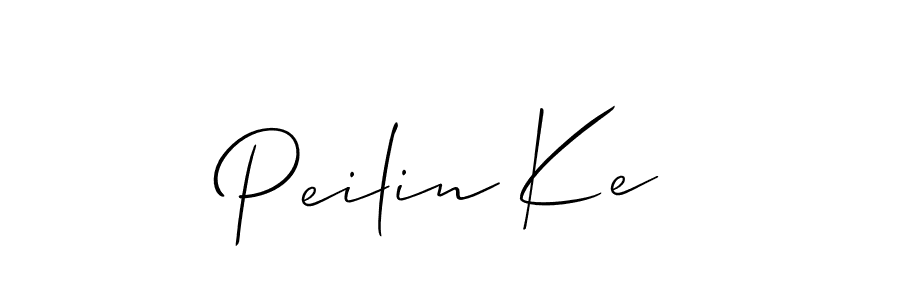 How to make Peilin Ke signature? Allison_Script is a professional autograph style. Create handwritten signature for Peilin Ke name. Peilin Ke signature style 2 images and pictures png