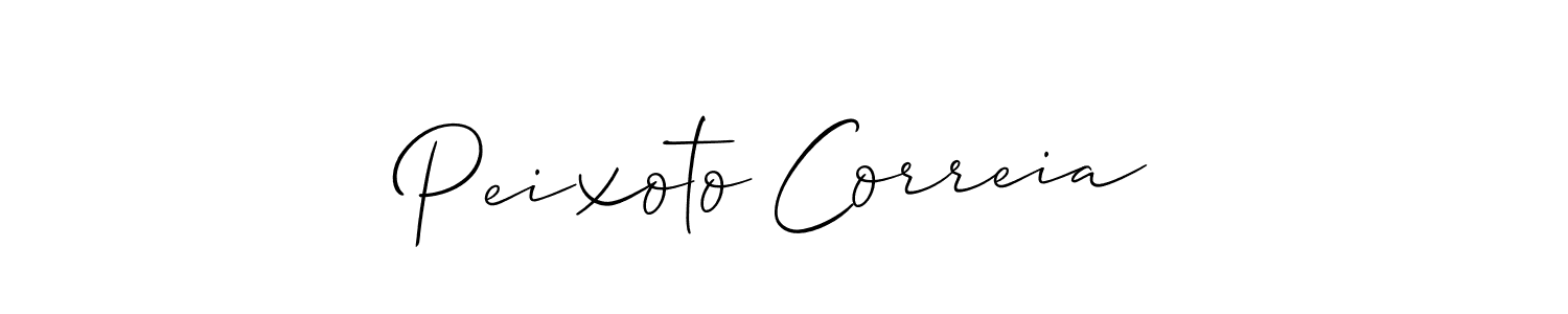 Make a beautiful signature design for name Peixoto Correia. With this signature (Allison_Script) style, you can create a handwritten signature for free. Peixoto Correia signature style 2 images and pictures png