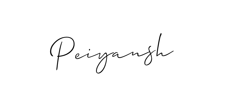 How to make Peiyansh signature? Allison_Script is a professional autograph style. Create handwritten signature for Peiyansh name. Peiyansh signature style 2 images and pictures png
