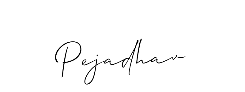 Allison_Script is a professional signature style that is perfect for those who want to add a touch of class to their signature. It is also a great choice for those who want to make their signature more unique. Get Pejadhav name to fancy signature for free. Pejadhav signature style 2 images and pictures png