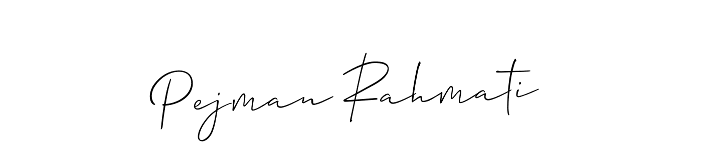 if you are searching for the best signature style for your name Pejman Rahmati. so please give up your signature search. here we have designed multiple signature styles  using Allison_Script. Pejman Rahmati signature style 2 images and pictures png