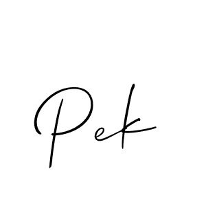 Pek stylish signature style. Best Handwritten Sign (Allison_Script) for my name. Handwritten Signature Collection Ideas for my name Pek. Pek signature style 2 images and pictures png