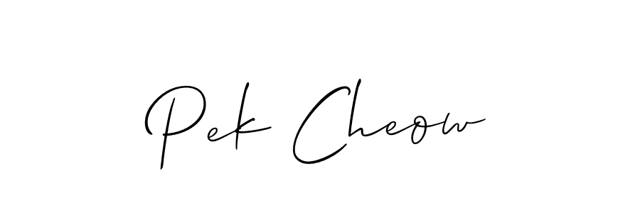Also we have Pek Cheow name is the best signature style. Create professional handwritten signature collection using Allison_Script autograph style. Pek Cheow signature style 2 images and pictures png