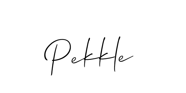 Make a beautiful signature design for name Pekkle. With this signature (Allison_Script) style, you can create a handwritten signature for free. Pekkle signature style 2 images and pictures png