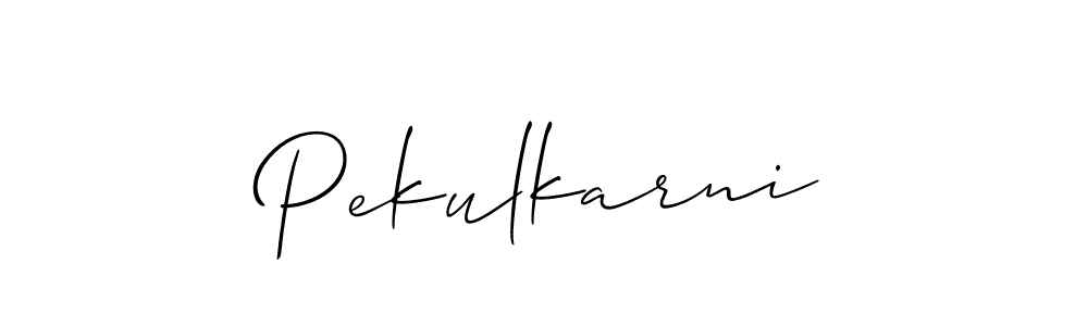 The best way (Allison_Script) to make a short signature is to pick only two or three words in your name. The name Pekulkarni include a total of six letters. For converting this name. Pekulkarni signature style 2 images and pictures png
