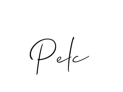 Use a signature maker to create a handwritten signature online. With this signature software, you can design (Allison_Script) your own signature for name Pelc. Pelc signature style 2 images and pictures png