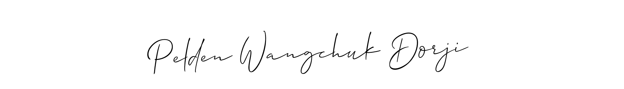 The best way (Allison_Script) to make a short signature is to pick only two or three words in your name. The name Pelden Wangchuk Dorji include a total of six letters. For converting this name. Pelden Wangchuk Dorji signature style 2 images and pictures png