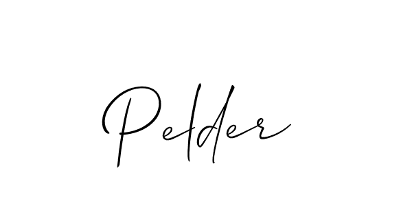 Use a signature maker to create a handwritten signature online. With this signature software, you can design (Allison_Script) your own signature for name Pelder. Pelder signature style 2 images and pictures png