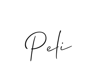 How to make Peli signature? Allison_Script is a professional autograph style. Create handwritten signature for Peli name. Peli signature style 2 images and pictures png