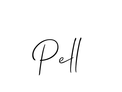 Make a beautiful signature design for name Pell. With this signature (Allison_Script) style, you can create a handwritten signature for free. Pell signature style 2 images and pictures png