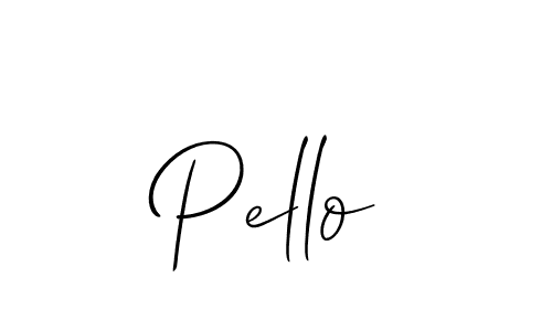 Make a beautiful signature design for name Pello. With this signature (Allison_Script) style, you can create a handwritten signature for free. Pello signature style 2 images and pictures png
