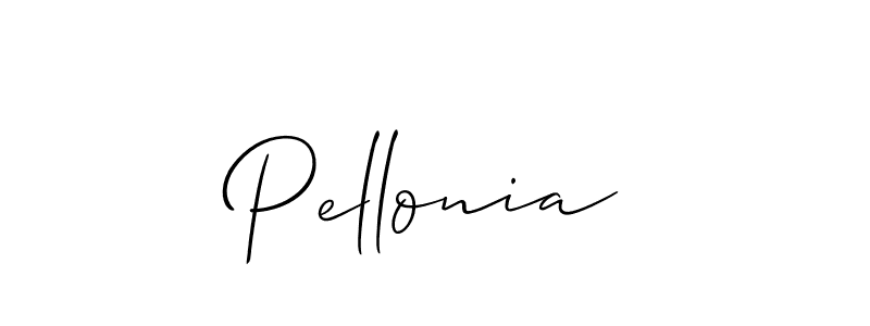 Make a beautiful signature design for name Pellonia. With this signature (Allison_Script) style, you can create a handwritten signature for free. Pellonia signature style 2 images and pictures png