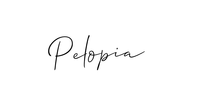 Also we have Pelopia name is the best signature style. Create professional handwritten signature collection using Allison_Script autograph style. Pelopia signature style 2 images and pictures png