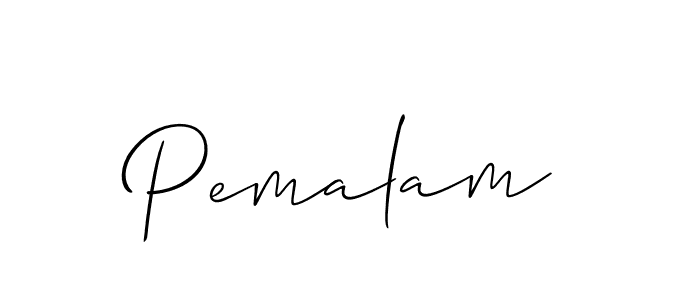 How to make Pemalam signature? Allison_Script is a professional autograph style. Create handwritten signature for Pemalam name. Pemalam signature style 2 images and pictures png