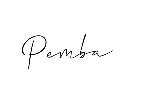 How to make Pemba name signature. Use Allison_Script style for creating short signs online. This is the latest handwritten sign. Pemba signature style 2 images and pictures png