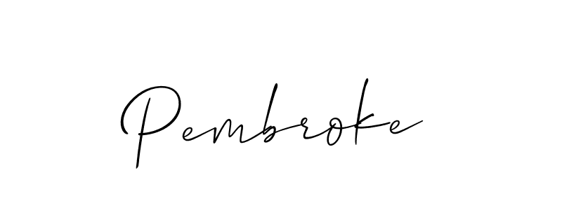 Best and Professional Signature Style for Pembroke. Allison_Script Best Signature Style Collection. Pembroke signature style 2 images and pictures png