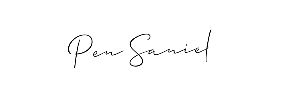 How to make Pen Saniel name signature. Use Allison_Script style for creating short signs online. This is the latest handwritten sign. Pen Saniel signature style 2 images and pictures png