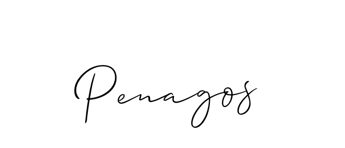 Make a beautiful signature design for name Penagos. With this signature (Allison_Script) style, you can create a handwritten signature for free. Penagos signature style 2 images and pictures png
