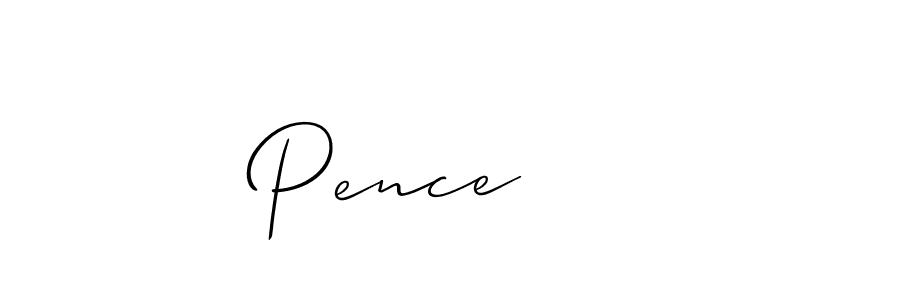 Create a beautiful signature design for name Pence    . With this signature (Allison_Script) fonts, you can make a handwritten signature for free. Pence     signature style 2 images and pictures png