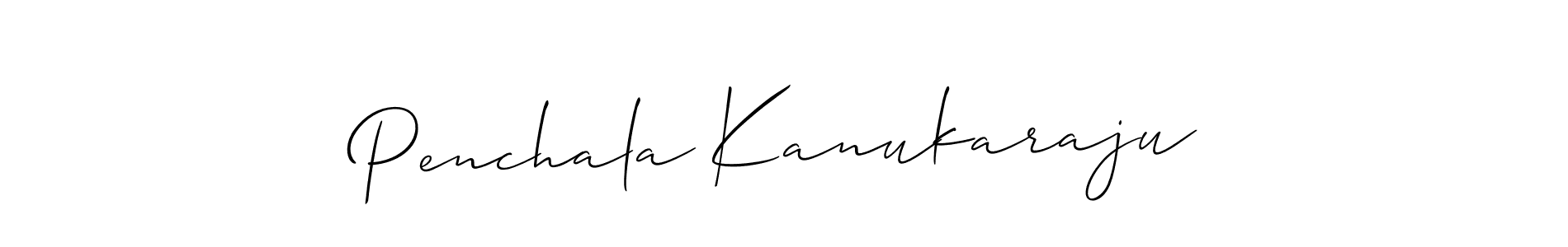 Make a short Penchala Kanukaraju signature style. Manage your documents anywhere anytime using Allison_Script. Create and add eSignatures, submit forms, share and send files easily. Penchala Kanukaraju signature style 2 images and pictures png