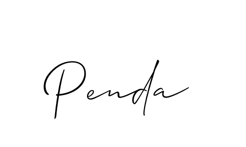 It looks lik you need a new signature style for name Penda. Design unique handwritten (Allison_Script) signature with our free signature maker in just a few clicks. Penda signature style 2 images and pictures png