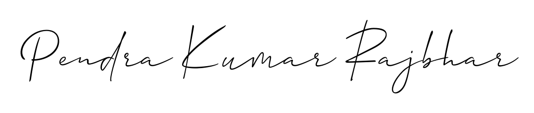 Designed for modern professionals: Pendra Kumar Rajbhar name signature crafted with Allison_Script script. Ready for digital PDF workflows. Pendra Kumar Rajbhar signature style 2 images and pictures png