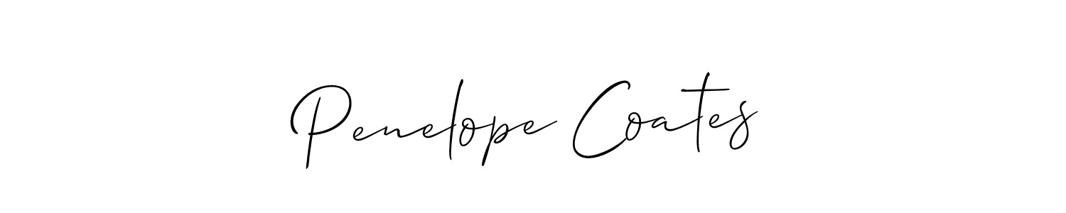 It looks lik you need a new signature style for name Penelope Coates. Design unique handwritten (Allison_Script) signature with our free signature maker in just a few clicks. Penelope Coates signature style 2 images and pictures png