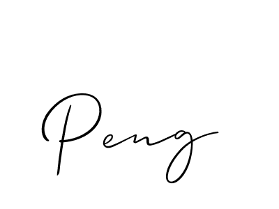 Similarly Allison_Script is the best handwritten signature design. Signature creator online .You can use it as an online autograph creator for name Peng. Peng signature style 2 images and pictures png