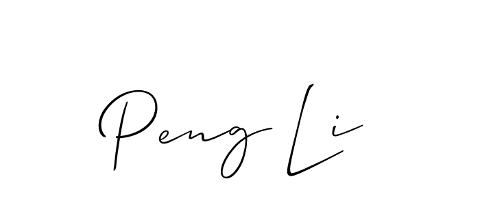 Design your own signature with our free online signature maker. With this signature software, you can create a handwritten (Allison_Script) signature for name Peng Li. Peng Li signature style 2 images and pictures png