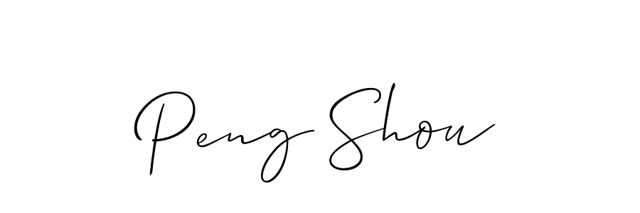 Create a beautiful signature design for name Peng Shou. With this signature (Allison_Script) fonts, you can make a handwritten signature for free. Peng Shou signature style 2 images and pictures png