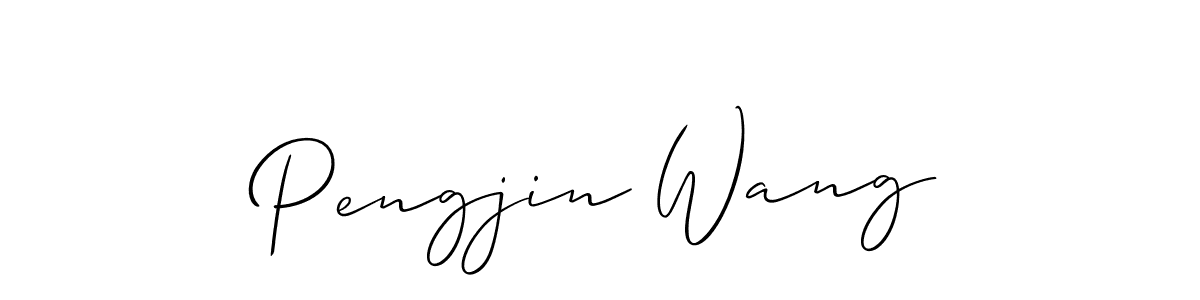 How to Draw Pengjin Wang signature style? Allison_Script is a latest design signature styles for name Pengjin Wang. Pengjin Wang signature style 2 images and pictures png