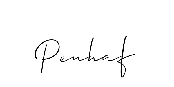 Use a signature maker to create a handwritten signature online. With this signature software, you can design (Allison_Script) your own signature for name Penhaf. Penhaf signature style 2 images and pictures png