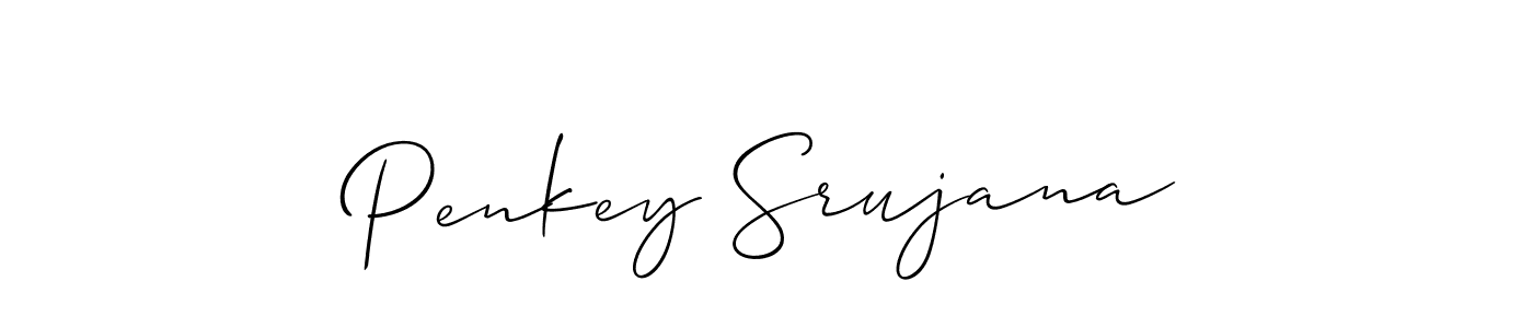 Penkey Srujana stylish signature style. Best Handwritten Sign (Allison_Script) for my name. Handwritten Signature Collection Ideas for my name Penkey Srujana. Penkey Srujana signature style 2 images and pictures png