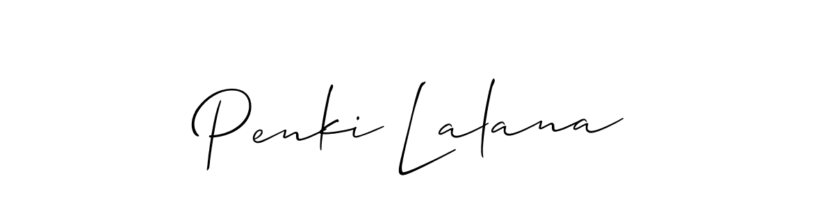 Make a beautiful signature design for name Penki Lalana. With this signature (Allison_Script) style, you can create a handwritten signature for free. Penki Lalana signature style 2 images and pictures png