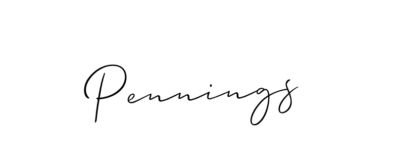 if you are searching for the best signature style for your name Pennings. so please give up your signature search. here we have designed multiple signature styles  using Allison_Script. Pennings signature style 2 images and pictures png