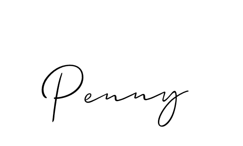 How to make Penny signature? Allison_Script is a professional autograph style. Create handwritten signature for Penny name. Penny signature style 2 images and pictures png