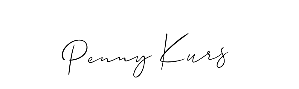 Create a beautiful signature design for name Penny Kurs. With this signature (Allison_Script) fonts, you can make a handwritten signature for free. Penny Kurs signature style 2 images and pictures png