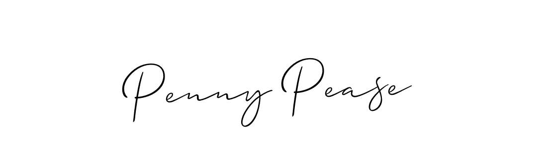 It looks lik you need a new signature style for name Penny Pease. Design unique handwritten (Allison_Script) signature with our free signature maker in just a few clicks. Penny Pease signature style 2 images and pictures png