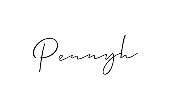 Make a beautiful signature design for name Pennyh. With this signature (Allison_Script) style, you can create a handwritten signature for free. Pennyh signature style 2 images and pictures png