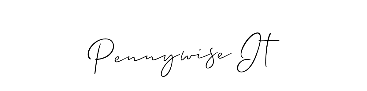 How to make Pennywise It signature? Allison_Script is a professional autograph style. Create handwritten signature for Pennywise It name. Pennywise It signature style 2 images and pictures png