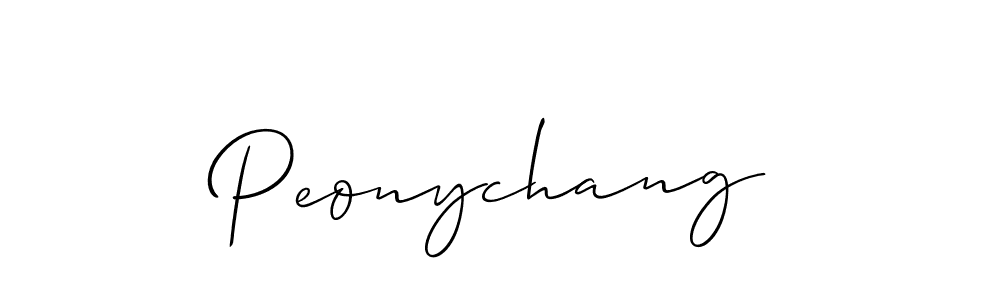 Also we have Peonychang name is the best signature style. Create professional handwritten signature collection using Allison_Script autograph style. Peonychang signature style 2 images and pictures png
