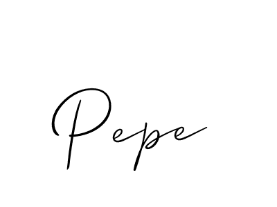 Use a signature maker to create a handwritten signature online. With this signature software, you can design (Allison_Script) your own signature for name Pepe. Pepe signature style 2 images and pictures png