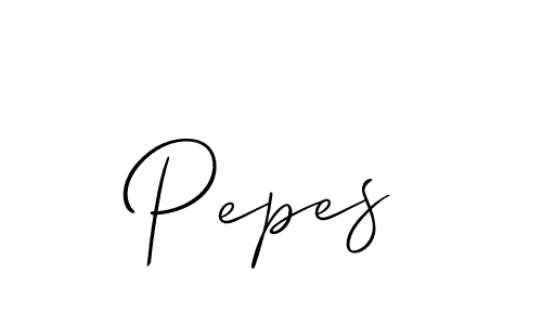 Make a beautiful signature design for name Pepes. With this signature (Allison_Script) style, you can create a handwritten signature for free. Pepes signature style 2 images and pictures png