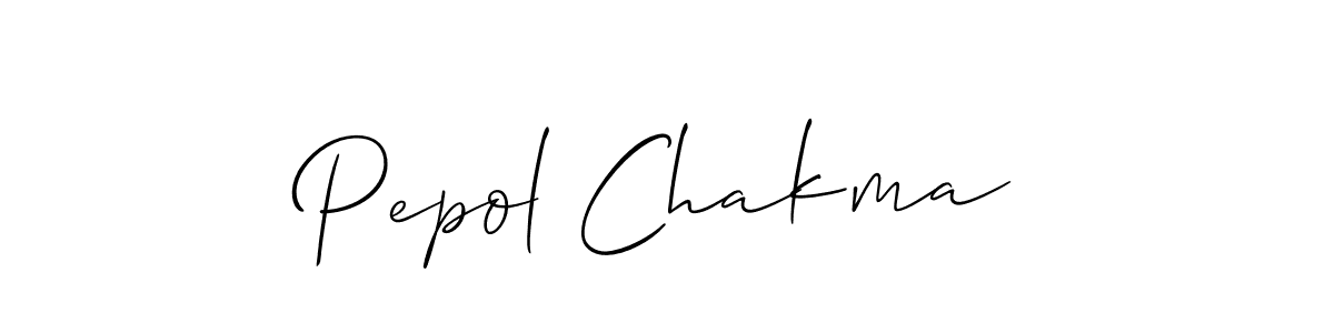 How to make Pepol Chakma name signature. Use Allison_Script style for creating short signs online. This is the latest handwritten sign. Pepol Chakma signature style 2 images and pictures png