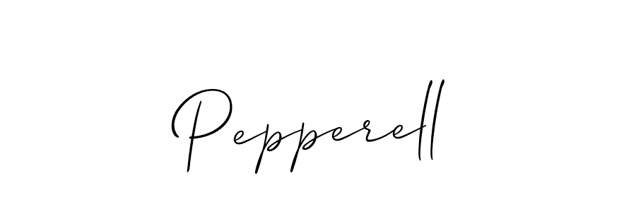 How to make Pepperell name signature. Use Allison_Script style for creating short signs online. This is the latest handwritten sign. Pepperell signature style 2 images and pictures png