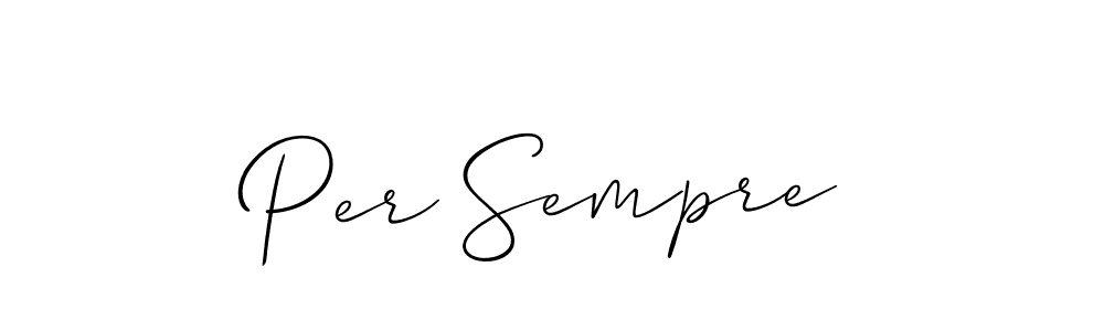 Make a short Per Sempre signature style. Manage your documents anywhere anytime using Allison_Script. Create and add eSignatures, submit forms, share and send files easily. Per Sempre signature style 2 images and pictures png